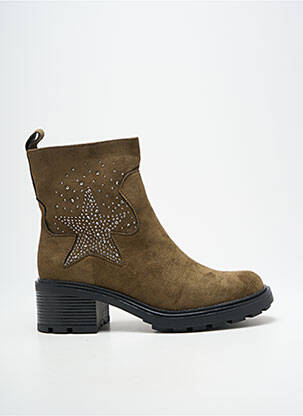 Bottines/boots talon bas talon de 4 à 6cm vert FINDLAY femme