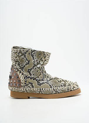 Bottines/boots talon bas talon plat jusqu'à 3cm vert N°11 femme