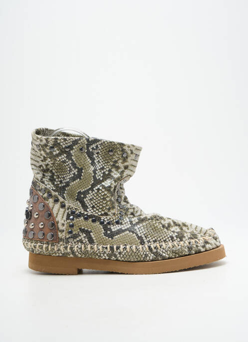 Bottines/boots talon bas talon plat jusqu'à 3cm vert N°11 femme