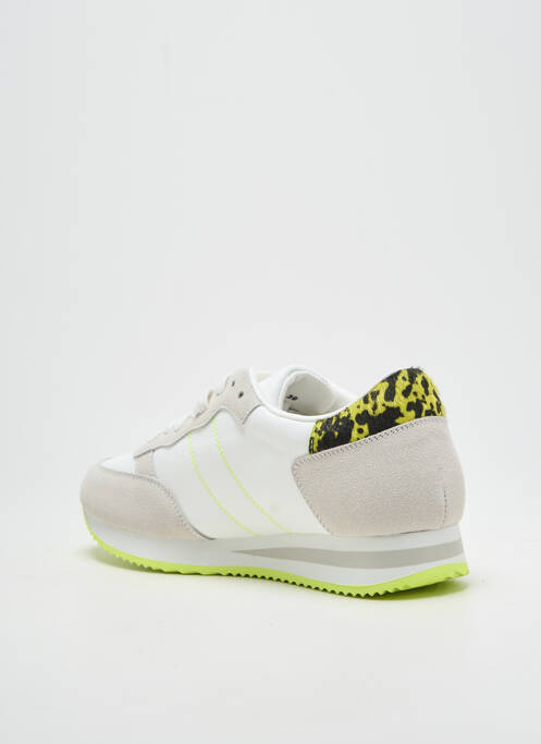 Baskets bout rond talon plat jusqu'à 3cm blanc FINDLAY femme