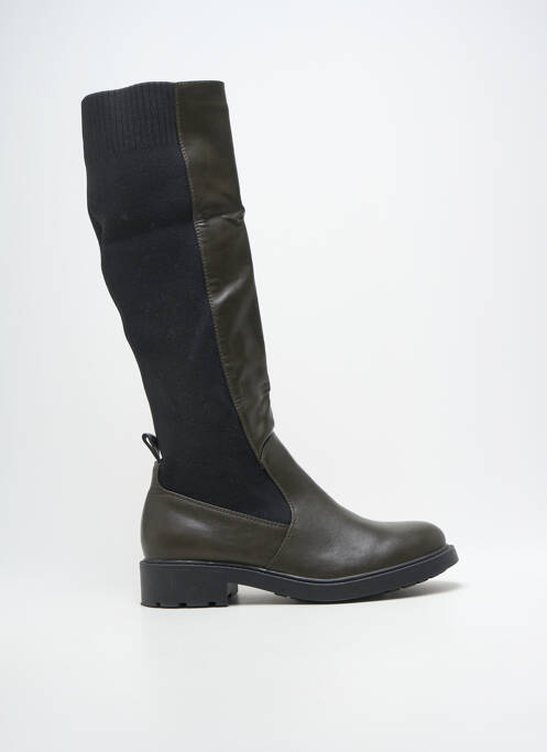 Bottes bout rond talon plat jusqu'à 3cm vert FINDLAY femme