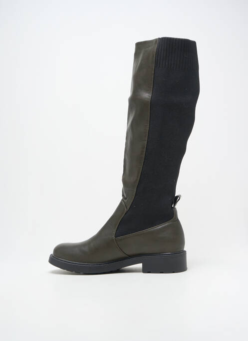 Bottes bout rond talon plat jusqu'à 3cm vert FINDLAY femme