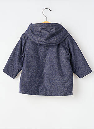 Manteau court fermeture boutonnée sur le devant a capuche bleu ABSORBA garçon