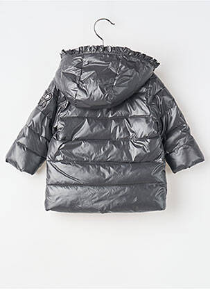 Doudoune poches a capuche gris 3 POMMES fille