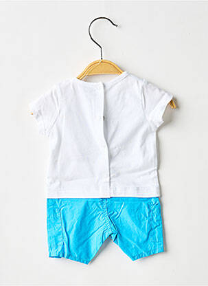 Combishort coupe droite manches courtes bleu 3 POMMES garçon