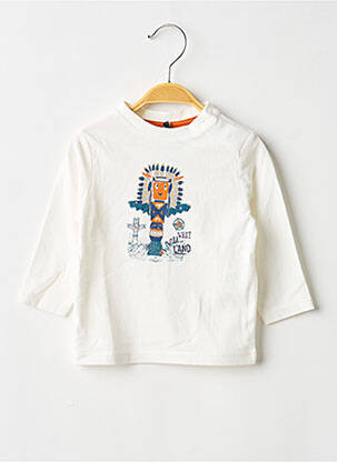 T-shirt manches longues manches longues blanc 3 POMMES garcon