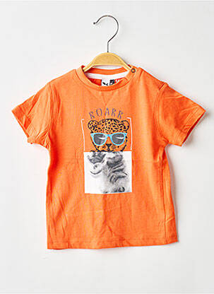 T-shirt stretch manches courtes orange 3 POMMES garcon