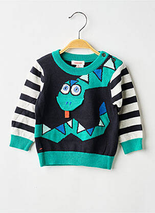 Pull finition bords-côtes manches longues noir CATIMINI garcon