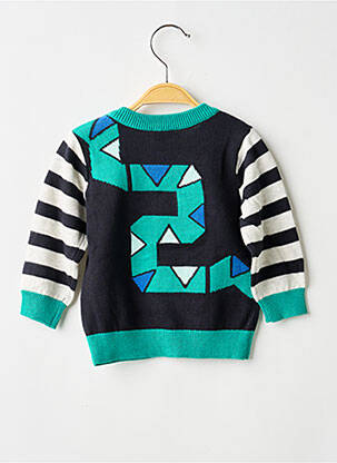 Pull finition bords-côtes manches longues noir CATIMINI garçon