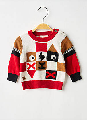 Pull imprimé fantaisie manches longues rouge CATIMINI garçon