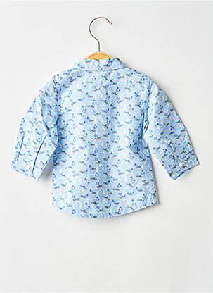 Chemise manches longues tissage popeline bleu ABSORBA garçon