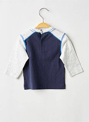 T-shirt manches longues manches longues bleu 3 POMMES garçon