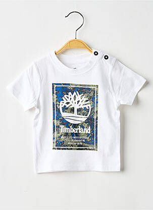 T-shirt sérigraphie floquée manches courtes blanc TIMBERLAND garcon