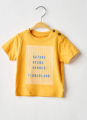 T-shirt sérigraphie floquée manches courtes jaune TIMBERLAND garçon