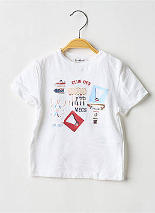 T-shirt coupe droite manches courtes blanc 3 POMMES garcon