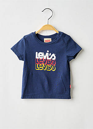 T-shirt sérigraphie floquée manches courtes bleu LEVIS garcon