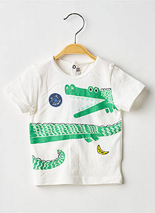 T-shirt sérigraphie floquée manches courtes blanc CATIMINI garcon