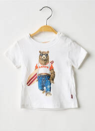 T-shirt sérigraphie floquée manches courtes blanc LEVIS garcon