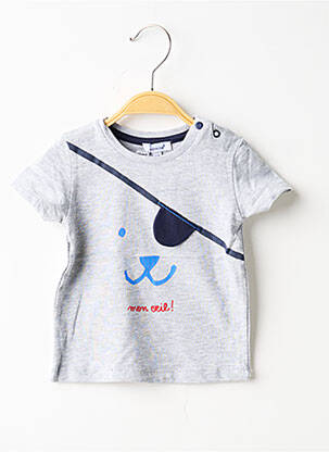 T-shirt coupe droite manches courtes gris ABSORBA garcon