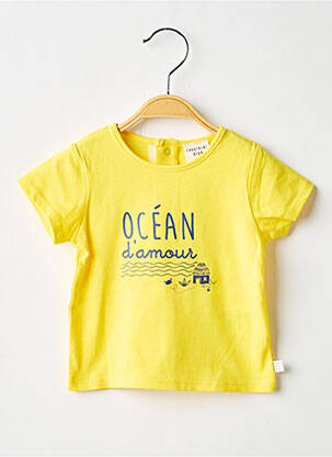 T-shirt sérigraphie floquée manches courtes vert CARREMENT BEAU garçon