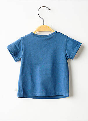 T-shirt sérigraphie floquée manches courtes bleu CARREMENT BEAU garçon