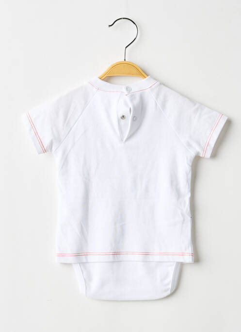 Body col rond manches courtes blanc ABSORBA garcon