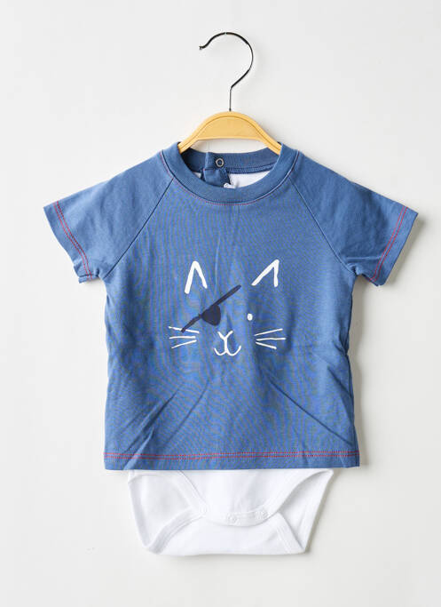 Body col rond manches courtes bleu ABSORBA garcon