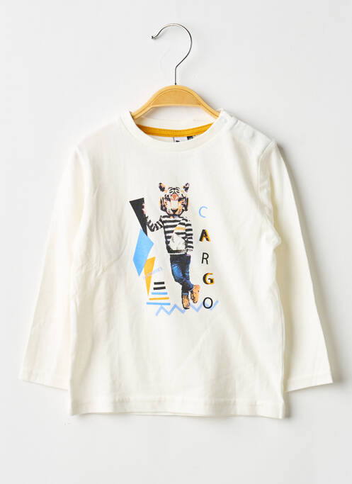 T-shirt manches longues manches longues blanc 3 POMMES garcon
