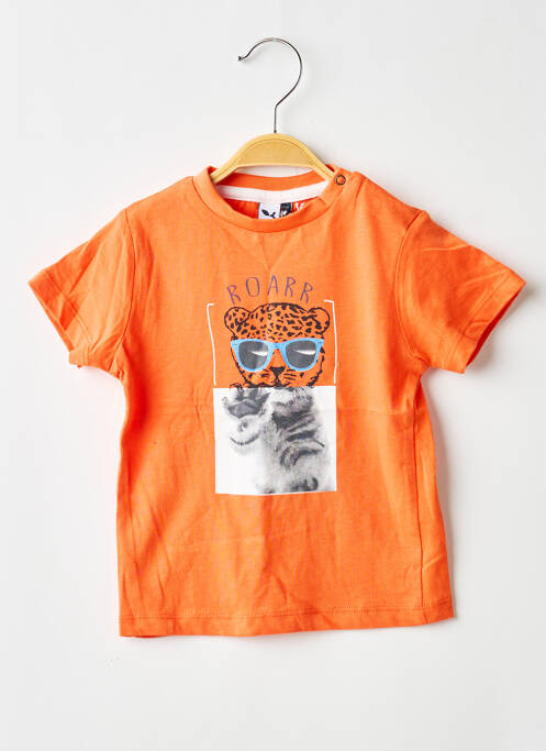 T-shirt stretch manches courtes orange 3 POMMES garcon