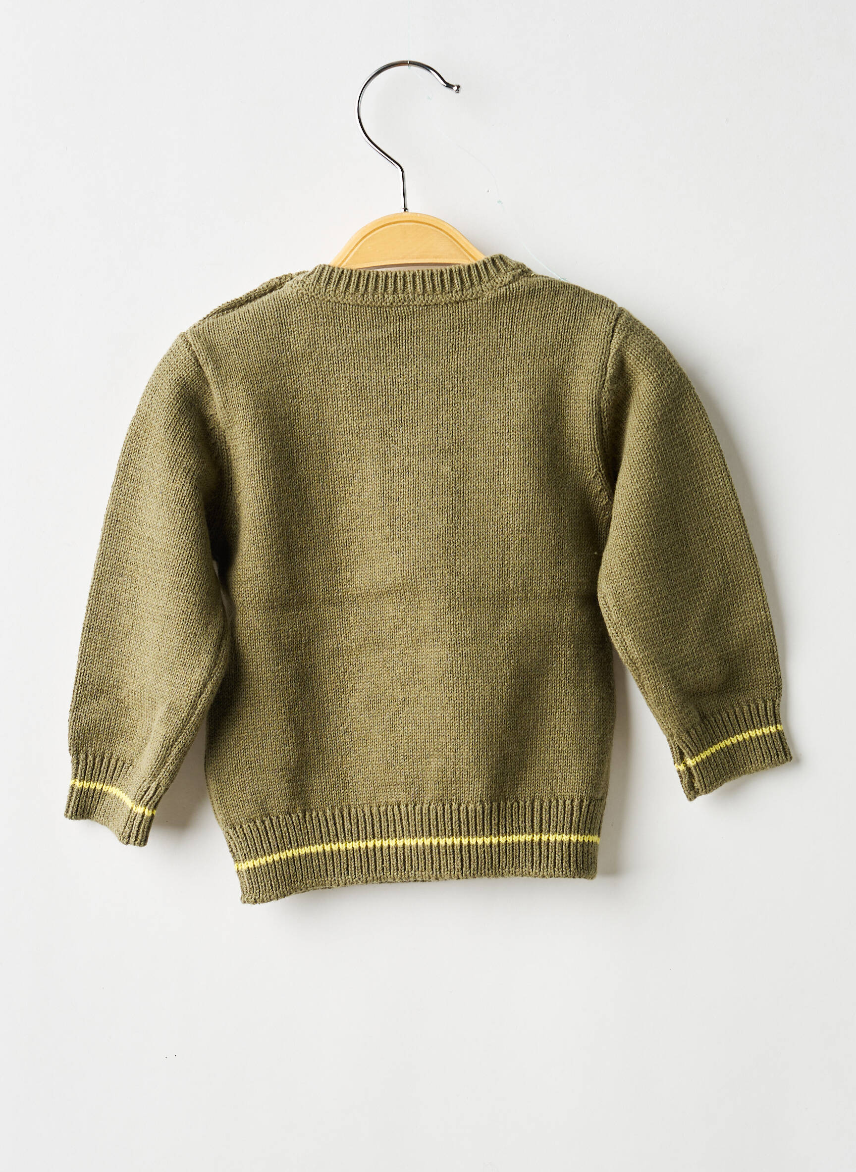 Pull coupe droite manches longues vert ABSORBA garçon