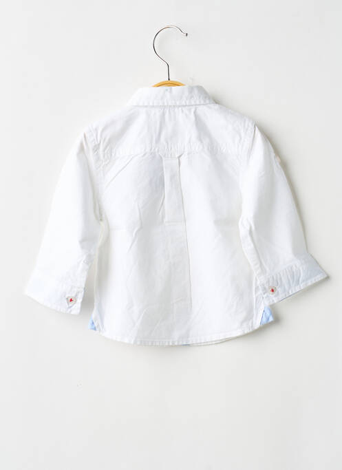 Chemise manches longues tissage popeline blanc 3 POMMES garcon