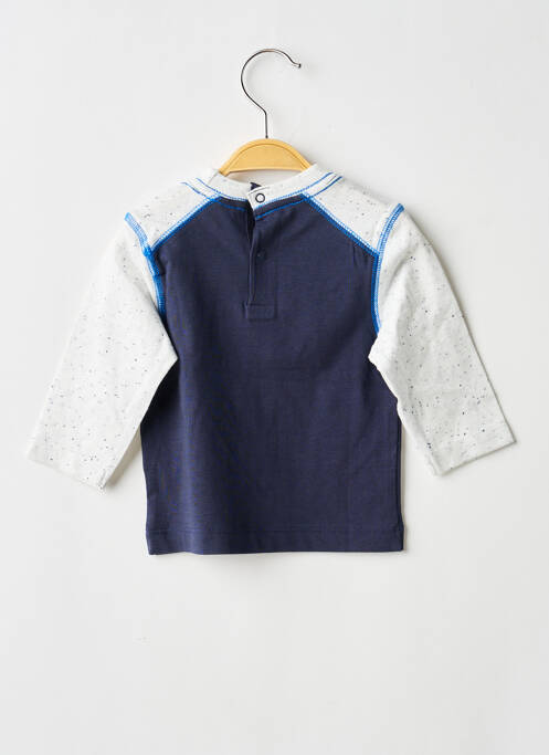 T-shirt manches longues manches longues bleu 3 POMMES garcon