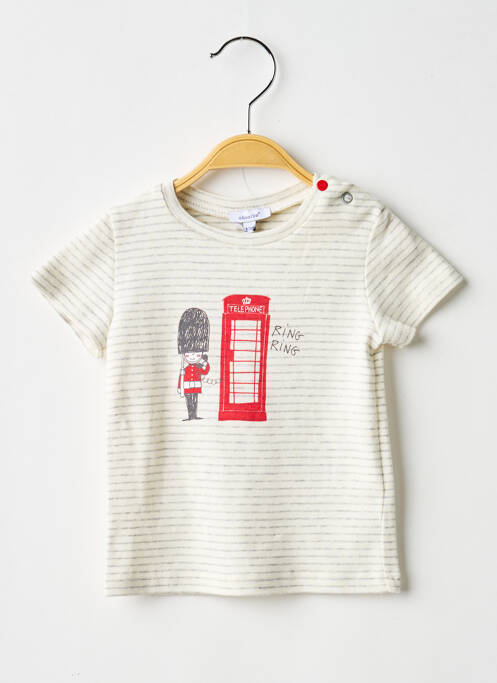 T-shirt sérigraphie floquée manches courtes gris ABSORBA garcon