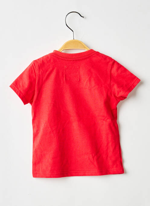 T-shirt sérigraphie floquée manches courtes rouge LEVIS garcon