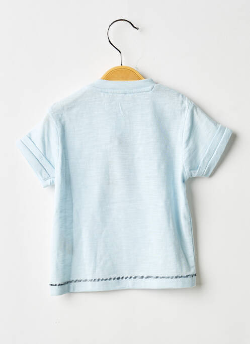 T-shirt sérigraphie floquée manches courtes bleu 3 POMMES garcon