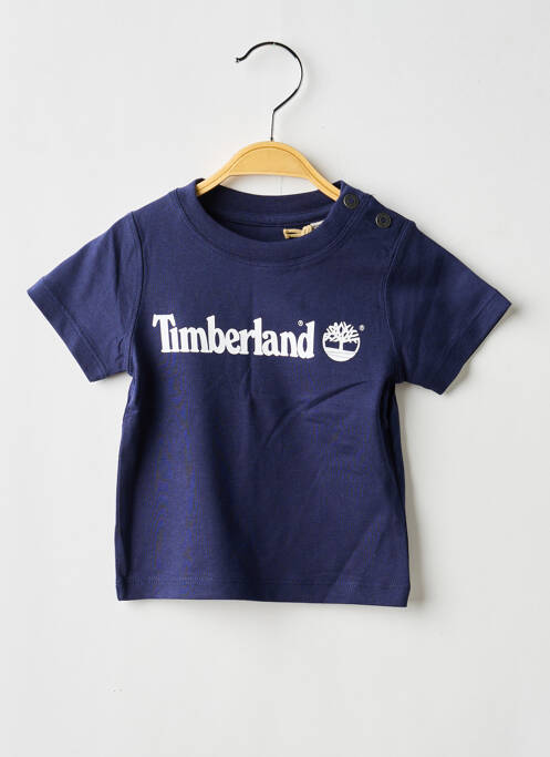 T-shirt sérigraphie floquée manches courtes bleu TIMBERLAND garcon