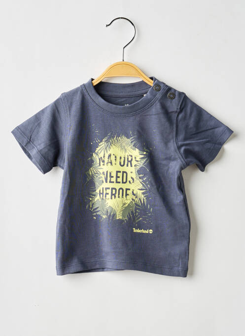 T-shirt sérigraphie floquée manches courtes bleu TIMBERLAND garcon