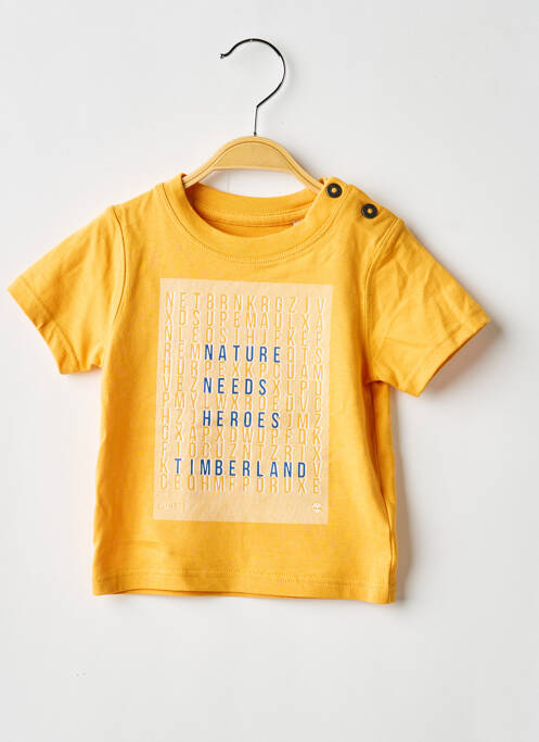 T-shirt sérigraphie floquée manches courtes jaune TIMBERLAND garcon