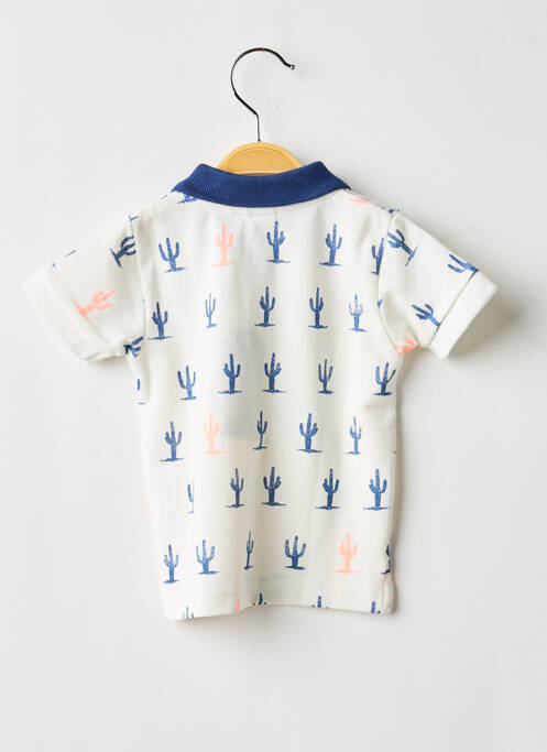 Polo coupe droite manches courtes blanc 3 POMMES garcon