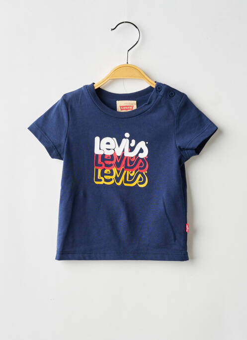 T-shirt sérigraphie floquée manches courtes bleu LEVIS garcon