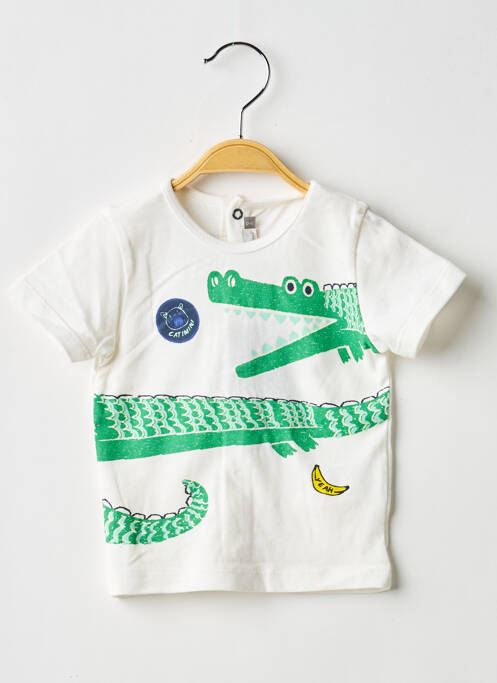 T-shirt sérigraphie floquée manches courtes blanc CATIMINI garcon