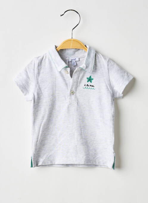 Polo coupe droite manches courtes gris ABSORBA garcon