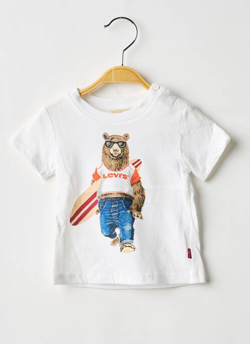T-shirt sérigraphie floquée manches courtes blanc LEVIS garcon