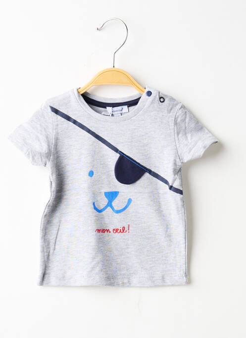 T-shirt coupe droite manches courtes gris ABSORBA garcon