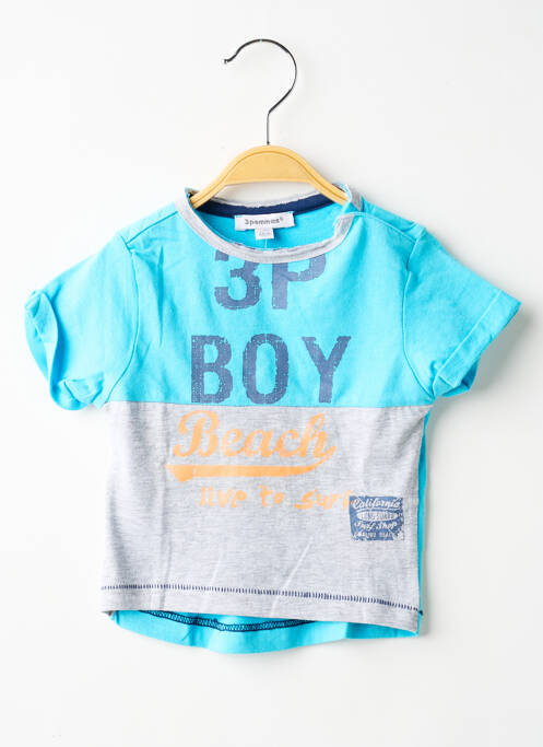T-shirt bleu 3 POMMES garçon