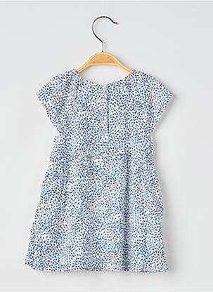 Robe mi-longue manches courtes manches courtes bleu 3 POMMES fille