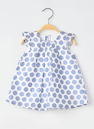 Robe mi-longue doublure manches courtes bleu ABSORBA fille