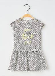 Robe mi-longue manches courtes manches courtes gris 3 POMMES fille