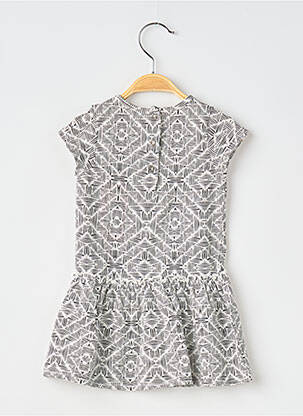 Robe mi-longue manches courtes manches courtes gris 3 POMMES fille