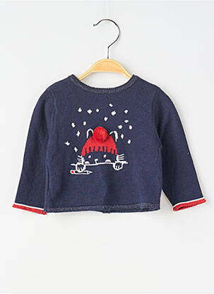 Pull maille fine manches longues bleu ABSORBA fille
